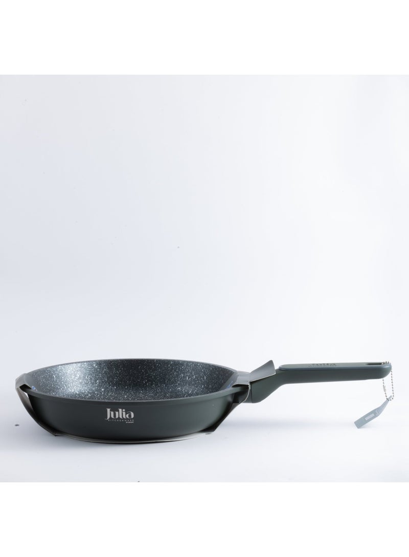 جوليا مِقلاة جوليا  إيليت برو 28 سم - أخضر - جرانيت أسود غير لاصق - يدعم الحث الحراري - Image 3